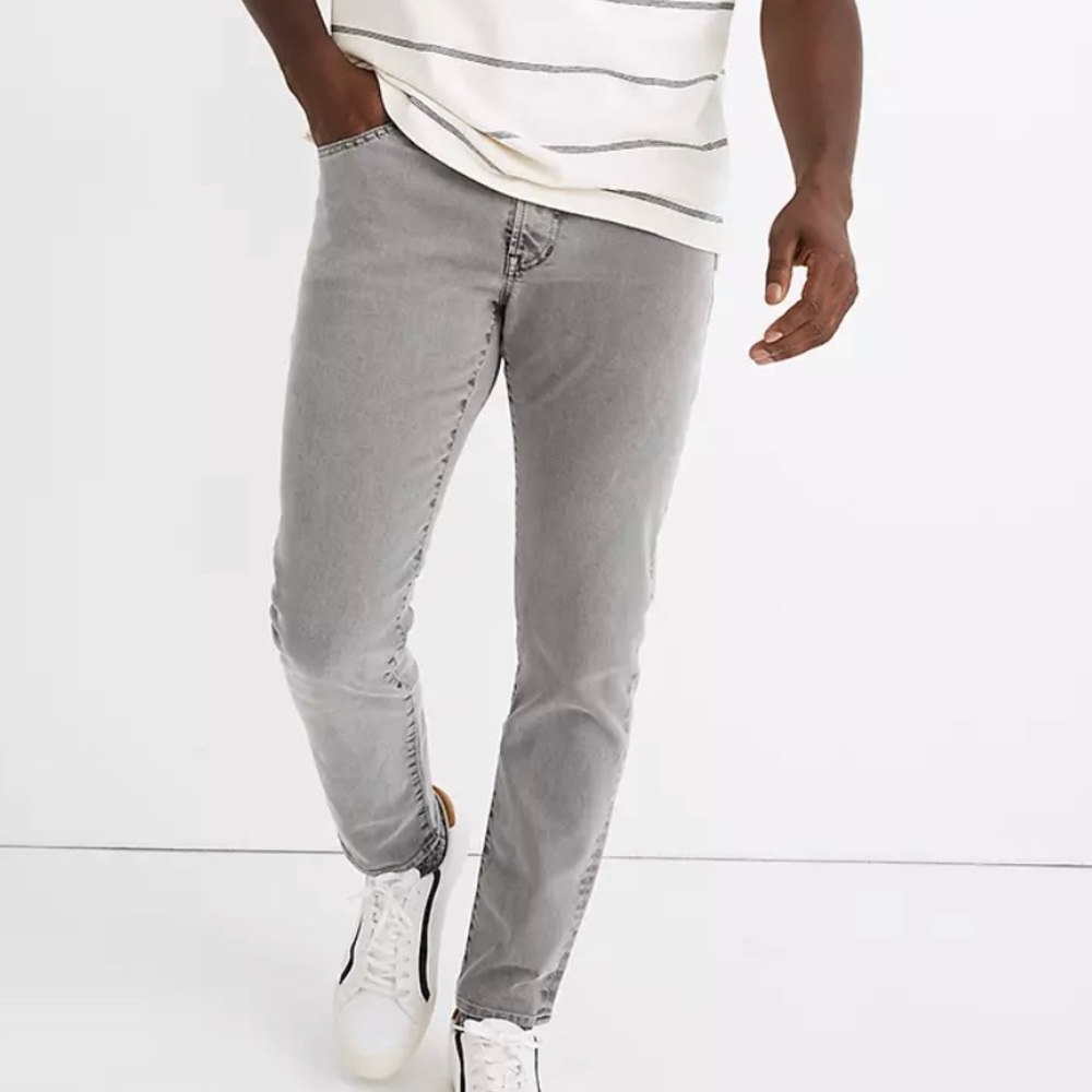 Madewell Mens Garment Dyed Gray Skinny Jean SZ 30X30